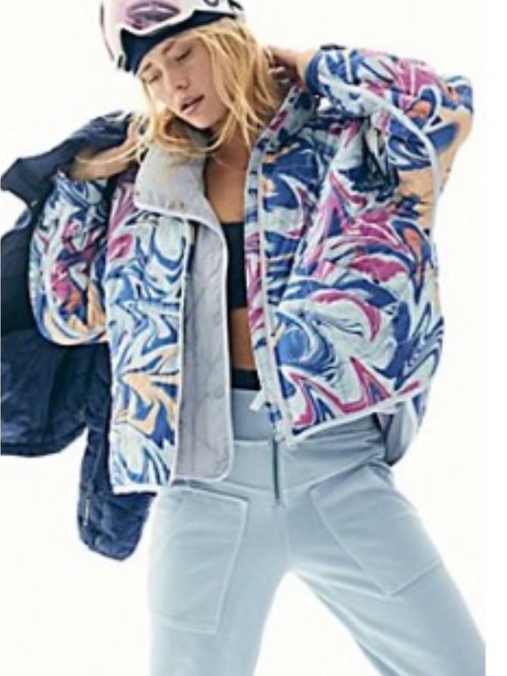 Free People Movement Pippa Packable Puffer Jacket, Multi, Size Small